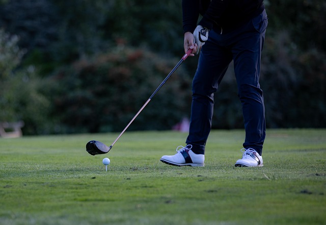 golf practice closeup