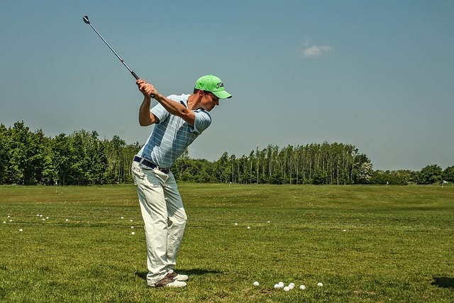 golf training on modern course